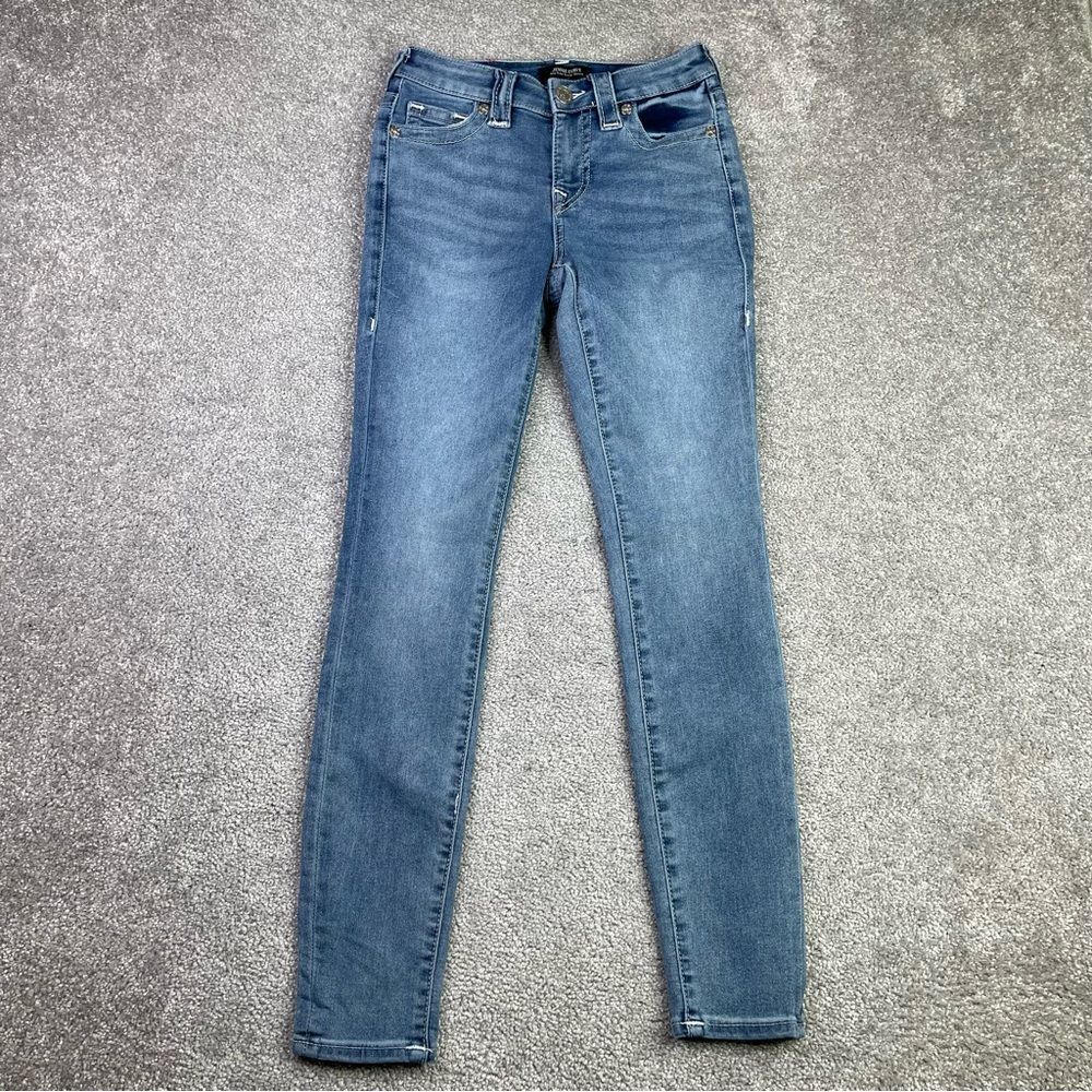 True Religion Jennie Curvy Jeans Women's 24 Blue Super Skinny Mid-Rise Denim